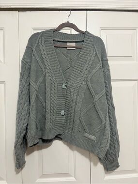 Taylor Swift The Tortured Poets Department Cable Knit Button-Front Cardigan -